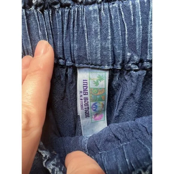 India Boutique Women’s One Size S/M Wide Leg Palazzo Bohemian Boho Gaucho pants - Picture 5 of 7